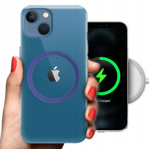 Etui Grube 2mm Ring Magsafe GRANAT do IPHONE 14