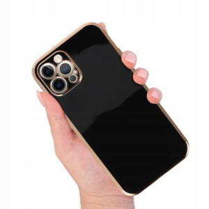 Etui JOLESS Czarne Błyszczące Do IPHONE 12 PRO