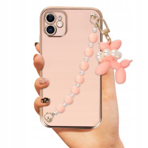 Etui Joless Różowy BLINK do IPHONE 11 + Łańcuszek