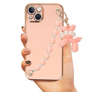 Etui Joless Różowy BLINK do IPHONE 14 + Łańcuszek