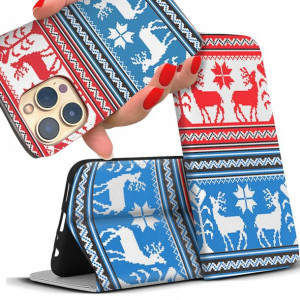 Etui Magnet do HUAWEI Y9 2019 Święta Pełny Wzór