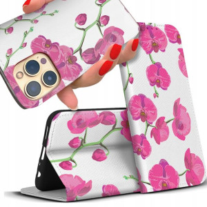 Etui MAGNET do MOTOROLA EDGE S Kwiaty PEŁNY Wzór