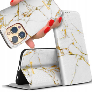 Etui MAGNET do OPPO RENO 8 5G Marble PEŁNY Wzór