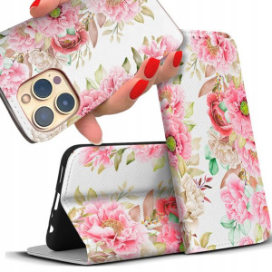 Etui MAGNET do SAMSUNG A21s Kwiatowe PEŁNY Wzór