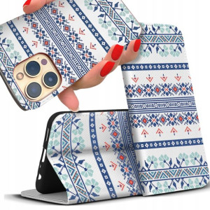 Etui Magnet do SAMSUNG F12 Święteczne Pełny Wzór