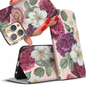 Etui Magnet do SAMSUNG S21 Kwiatowe Top Pełny Wzór