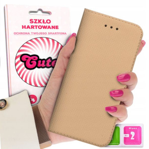 Etui MAGNET Książkowe ZŁOTY + 9H do SAMSUNG S23