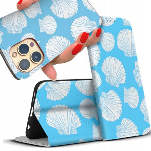 Etui Magnet Portfel do REALME C33 Muszelki Wzory