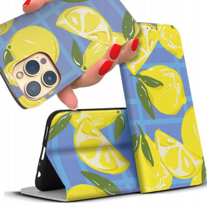 Etui Magnet Portfel do XIAOMI 13 PRO Cytryna Wzory