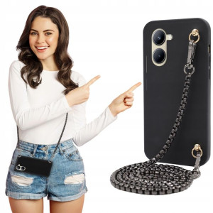 Etui Mat Black BLINK Kwadrat Łańcuch do REALME C33