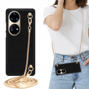 Etui MAT BLINK Czarny do HUAWEI P50 PRO Łańcuszek