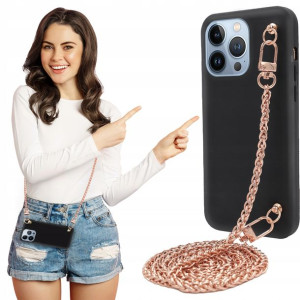 Etui Mat BLINK Czarny do IPHONE 13 PRO Łańcuszek
