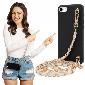 Etui Mat BLINK Czarny do iPHONE SE2/ SE3 Łańcuszek