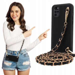 Etui Mat BLINK Czarny do MOTOROLA G22 4G Łańcuszek
