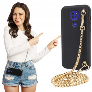 Etui Mat BLINK Czarny do MOTOROLA G9 PLAY Łańcuch