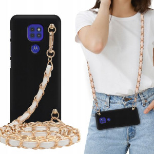 Etui Mat BLINK Czarny do MOTOROLA G9 PLAY Łańcuch