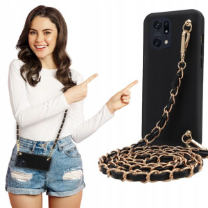 Etui Mat BLINK Czarny do OPPO FIND X5 PRO Łańcuch