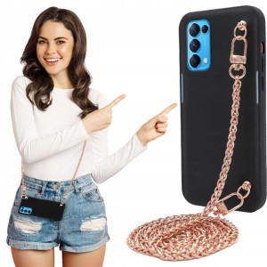 Etui Mat BLINK Czarny do OPPO RENO 5 4G Łańcuszek
