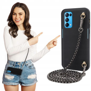 Etui Mat BLINK Czarny do OPPO RENO 5 4G Łańcuszek