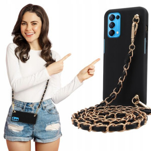 Etui Mat BLINK Czarny do OPPO RENO 5 4G Łańcuszek