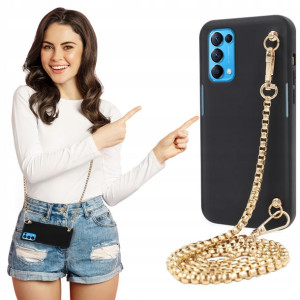 Etui Mat BLINK Czarny do OPPO RENO 5 5G Łańcuszek