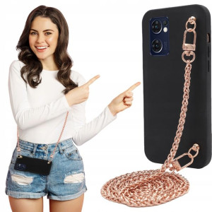 Etui Mat BLINK Czarny do OPPO RENO 7 5G Łańcuszek