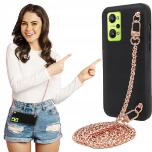 Etui Mat BLINK Czarny do REALME GT NEO 2 Łańcuszek