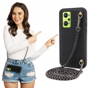 Etui Mat BLINK Czarny do REALME GT NEO 2 Łańcuszek