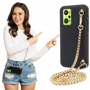 Etui Mat BLINK Czarny do REALME GT NEO 2 Łańcuszek