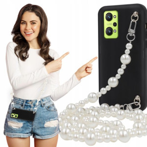 Etui Mat BLINK Czarny do REALME GT2 5G Łańcuszek