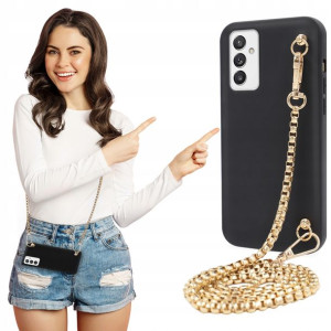 Etui Mat BLINK Czarny do SAMSUNG A82 5G Łańcuszek