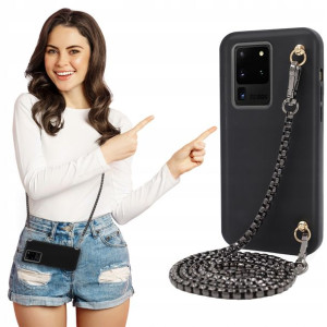 Etui Mat BLINK Czarny do SAMSUNG S20 ULTRA Łańcuch