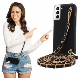 Etui Mat BLINK Czarny do SAMSUNG S21 PLUS Łańcuch