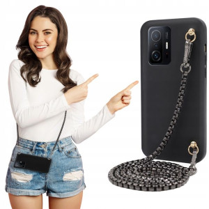 Etui Mat BLINK Czarny do XIAOMI 11T 5G Łańcuszek