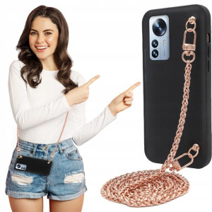 Etui Mat BLINK Czarny do XIAOMI 12 PRO 5G Łańcuch