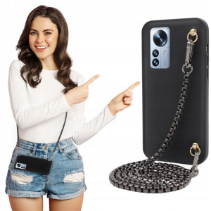 Etui Mat BLINK Czarny do XIAOMI 12 PRO 5G Łańcuch