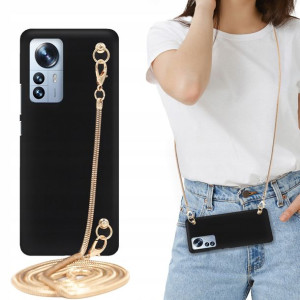 Etui MAT BLINK Czarny do XIAOMI 12 PRO Łańcuszek