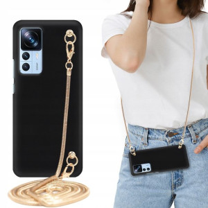 Etui MAT BLINK Czarny do XIAOMI 12T PRO Łańcuszek