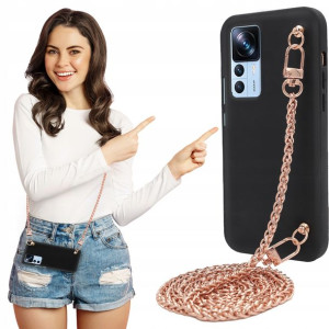 Etui Mat BLINK Czarny do XIAOMI 12T PRO Łańcuszek