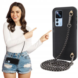 Etui Mat BLINK Czarny do XIAOMI 12T PRO Łańcuszek