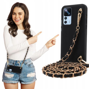 Etui Mat BLINK Czarny do XIAOMI 12T PRO Łańcuszek
