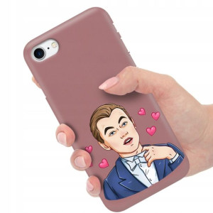 Etui Mat Ciemny Róż do iPHONE SE2/ SE3 Top Wzory