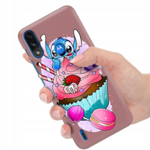 Etui Mat Ciemny Róż do MOTOROLA E7 POWER/E7I Wzory