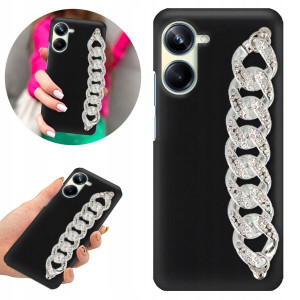 Etui Mat Czarne BLINK Cyrkonie do REALME 10 PRO 5G