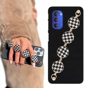 Etui Mat Czarne BLINK do MOTOROLA G51 5G Pepitka
