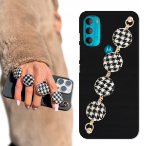 Etui Mat Czarne BLINK do MOTOROLA G71 5G Pepitka