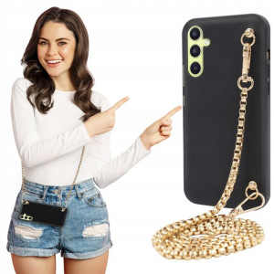 Etui Mat Czarne BLINK Kwadratowy do SAMSUNG A34 5G