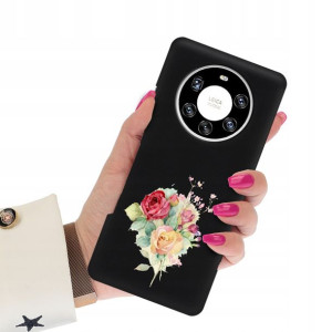 Etui Mat Czarne do HUAWEI MATE 40 PRO PLUS Wzory