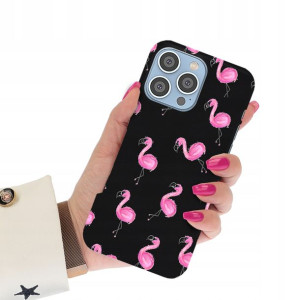 Etui Mat Czarne do IPHONE 14 PRO MAX Wiosna Wzory