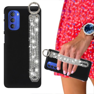 Etui Mat Czarne do MOTOROLA G51 5G Pasek Cyrkonie